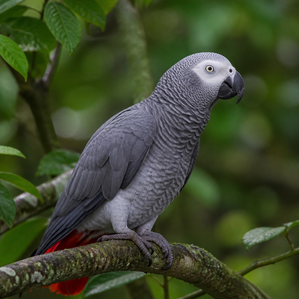 African Grey Parrot (Psittacus erithacus)