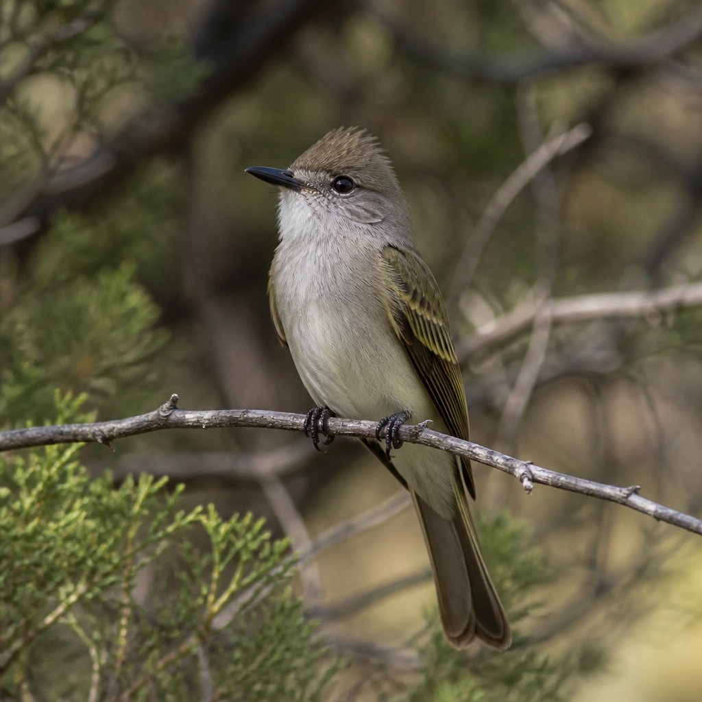 Ash-throated Flycatcher (Myiarchus cinerascens)