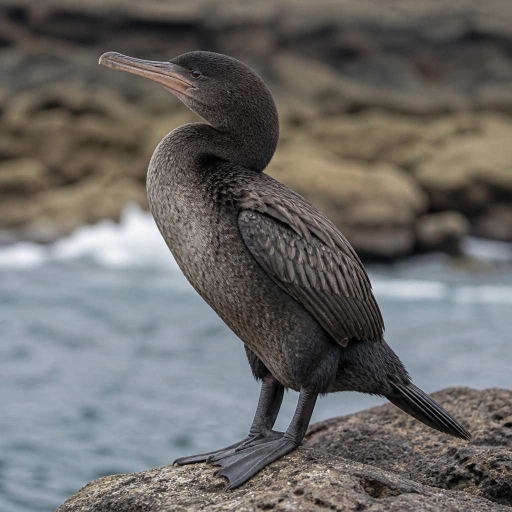 Flightless Cormorant (Nannopterum harrisi)