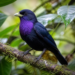 Purple-throated Fruitcrow Identification Guide