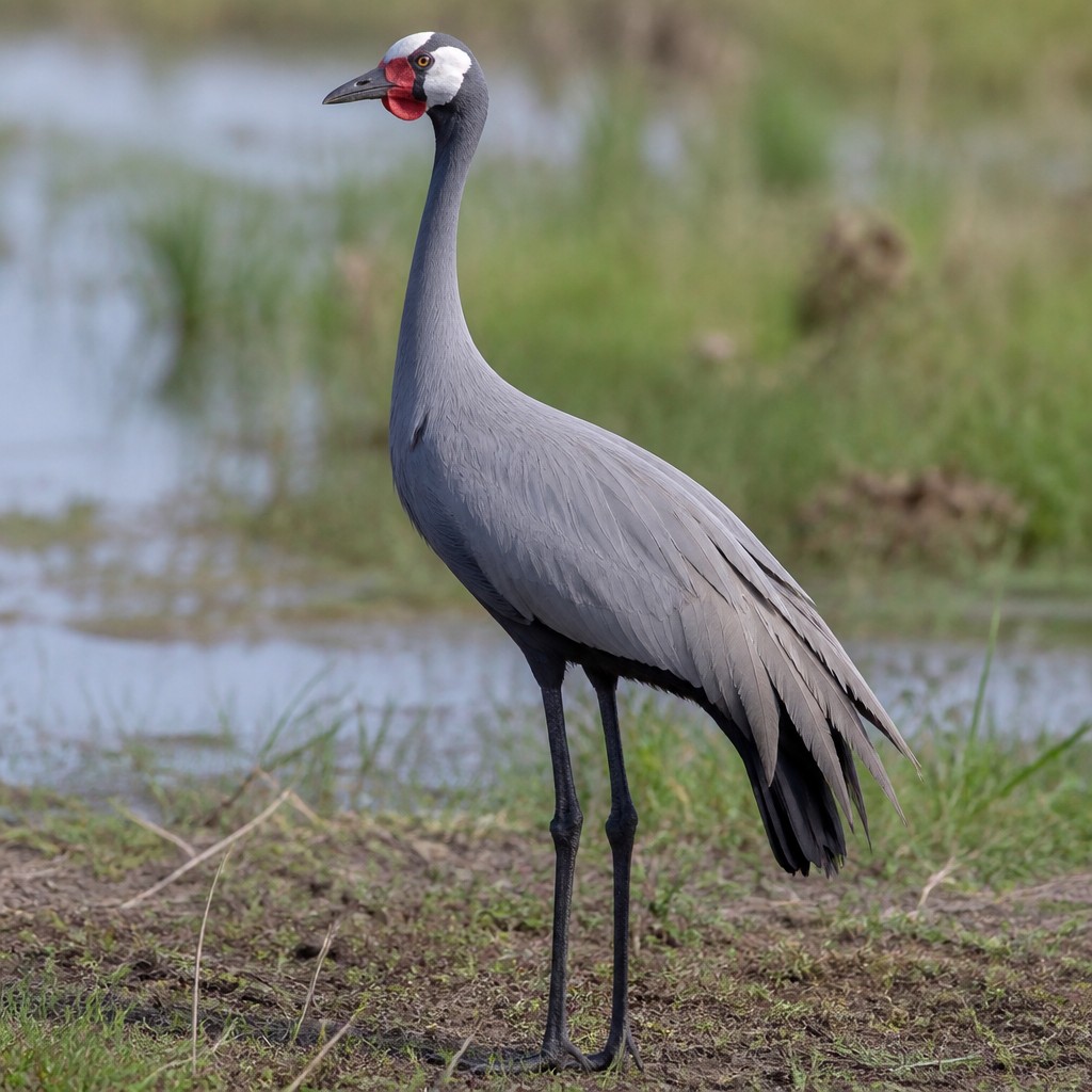Wattled Crane (Grus carunculata)